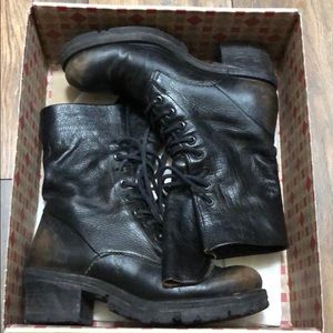 AS 98 black lace up combat boots 37 box $450
